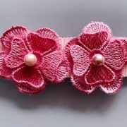 Handmade Choker Recycled Necklace & Semi-Precious Bracelets, & Small Purse (Pink Shades, Peach, Clear)