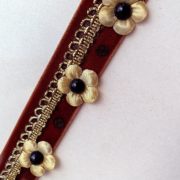 Handmade Choker Recycled Necklace & Pearl Bracelets Gold, Silver, Chocolate