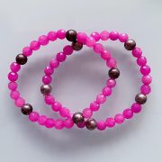 Lariat Handmade Handmade Necklace & Pearl Bracelets - Silver, Pink