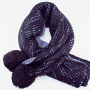 Woolen Warm XL Shawl Double Sided in Color-Blue