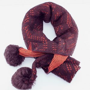 Woolen Warm XL Shawl Double Sided in Color-Brown