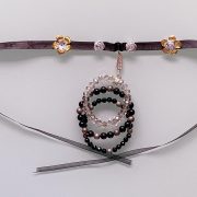Craft Recycled 'Simplicity Beaut' Necklace, Semi-Precious Bracelets (Black, Silver & Clear)
