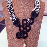 Craft 'The Contrast' Necklace, Semi-Precious Bracelets & Matching Purse